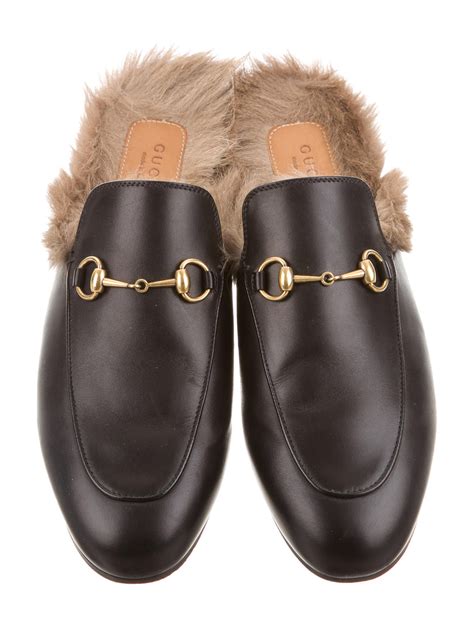 mules gucci fake|gucci fur lined mules.